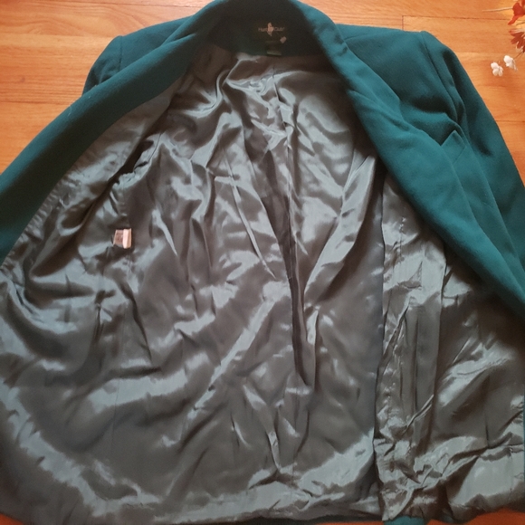 Hunt Club Vintage Womens Green Two Button Merino & Lambs Wool Blazer Sz 10T - Picture 7 of 14